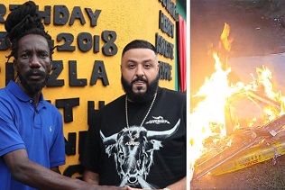 Sizzla Destroys Dj Khaled’s Certified Planitmun Record Plaque as a Result of Alleged Disrespect