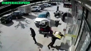 A Man Was Struck by a Loose Tire as He Was Leaving a Building