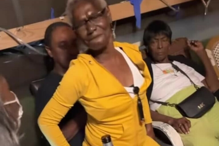 Elderly Lady Gets Down in Man’s Lap While Another Old Timer Watches in Pure Disgust