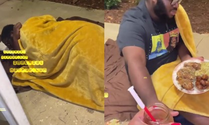 Man Evicted for Cheating on Girlfriend His Girlfriend’s Kind Gesture: Offering Him Food While He Sleeps Outside