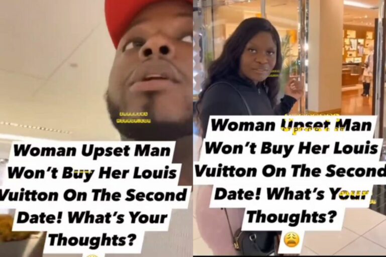 This Lady Is Furious Because Her Date Will Not Take Her Shopping At The Louis Vuitton Store On Their Second Date