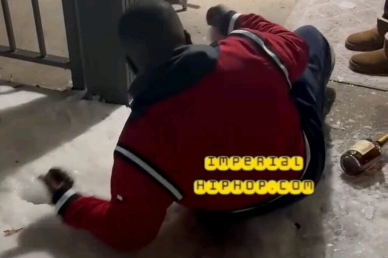 Damn, That Hennessy Bottle Didn’t Crack When He Dropped It: While Visiting Family, Man Slips On Ice
