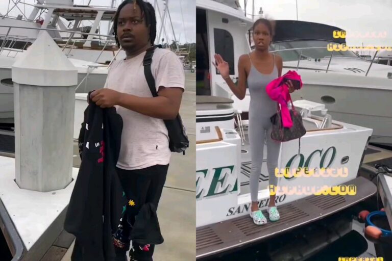 Boat Owner Catches A Couple Occupying His Boat Without Permission, Expressing Skepticism On Their Homelessness Status