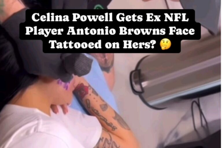 Celina Powell Has Recently Gotten a Tattoo of Ex-NFL Player Antonio Brown’s Face on Her Own