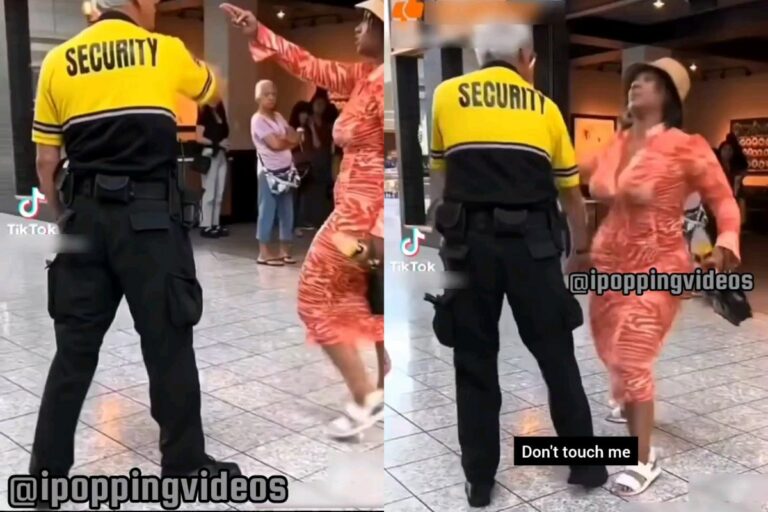 While Yelling “Do Not Touch Me,” A Woman Viciously Punches A Security Guard