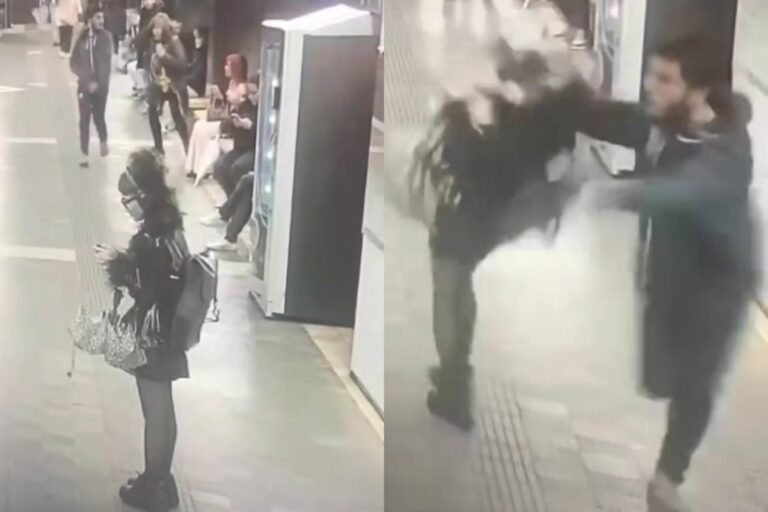 Man’s Violent Outburst at Train Station Leaves Woman Unconscious