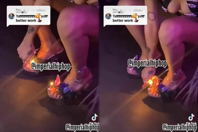 This Chick Went All Out for Her Birthday, Rockin’ Birthday Candles on Her Toe Nails