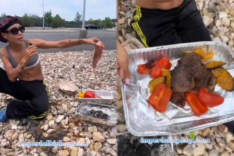 Rapper Coi Leray Cooks a Delicious Steak in a Bake Pan in a Parking Lot During Her Tour