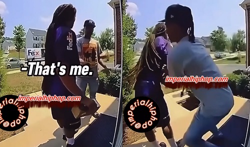 FedEx dude straight up throws down with two dudes trying to jack the package he is delivering