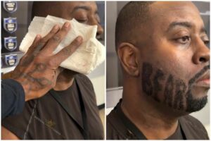 Bold or Nah? This Dude’s Beard Design Got Folks Talkin’!
