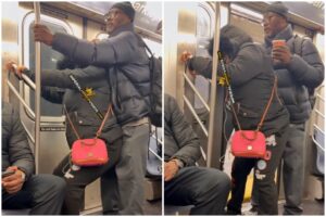 Bronx Train Gettin’ Wild: Shorty With Headphones Twerks Up on Dude, Turns the Subway Into a Party!