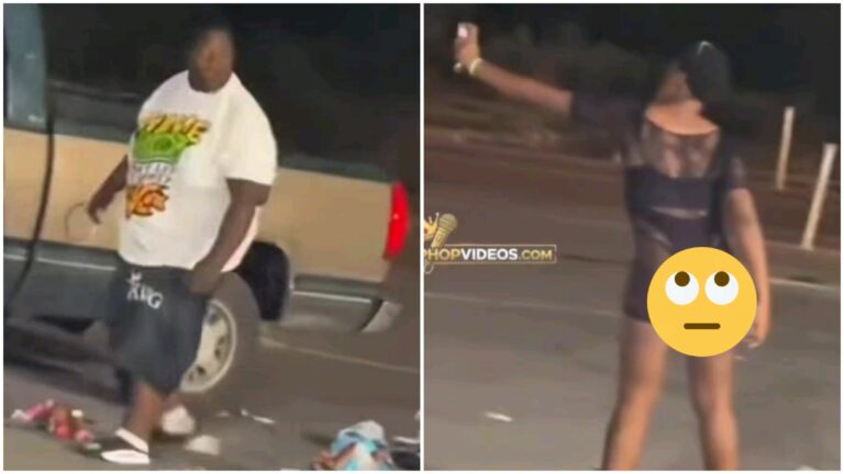 Woman Sprays Boyfriend With Mace as He Steps Into His Truck—Then He Tosses Her Stuff and Drives Off