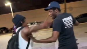 Man in Hat Refuses to Leave After Being Confronted—Then One Hard Smack Sends Him Running