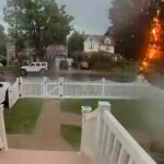 CAUGHT ON CAMERA Staten Island Man Gets STRUCK by Lightning and Somehow Survives 😳⚡