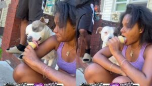 “That’s My Daughter!” 😭 Woman Lets Her Dog Lick Her Ice Cream Cone… Then Goes Right Back To Eating It! 🍦🐶